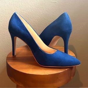 JENN ARDOR Classic Pointed Toe Stiletto Heel Pumps Blue Size 7.5M Good Condition